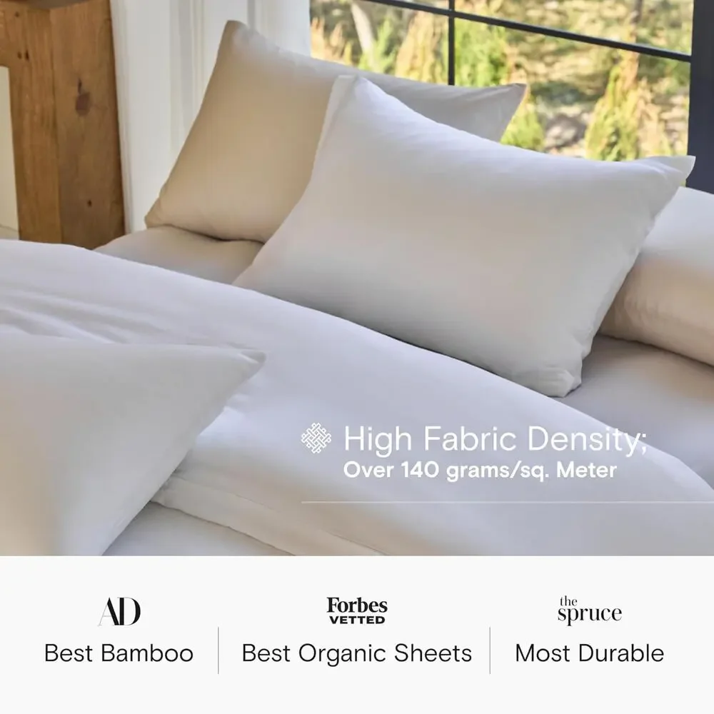 NWT Sijo DOZ Bamboo Sheet Set 3 PC- 2 Pillowcases 1 Fitted Sheet Snow Full